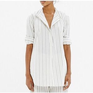 Madewell Striped The Perfect Tunic Shirt Size Small Long Sleeve